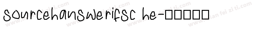 sourcehanswerifsc he字体转换